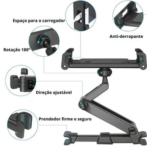 Porta Celular Rotativo para Encosto de Cabeça do Carro -  Acellerando