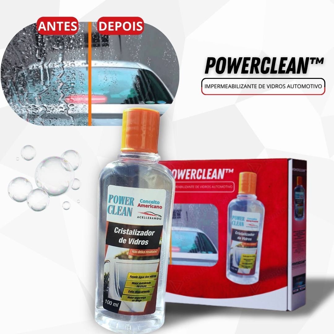 PowerClean™ - Impermeabilizante de Vidros Automotivo [SOMENTE HOJE] [COMPRE 1 & LEVE 2]