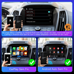 Mini Adaptador Bluetooth Apple CarPlay e Android Auto - MultimidiaWireless™