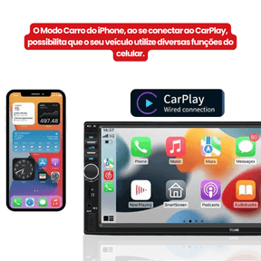 Tela Touch CarPlay 7 polegadas - Acellerando