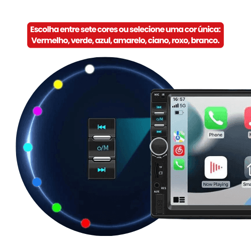 Tela Touch CarPlay 7 polegadas - Acellerando