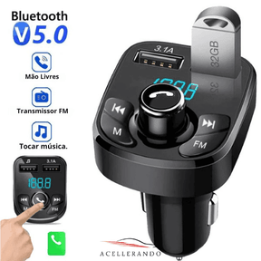 DriveSync Pro | Transmissor FM Bluetooth 5.0