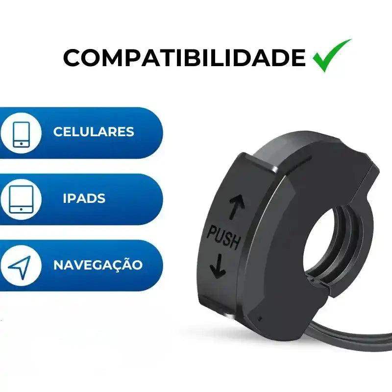 Carregador USB Impermeável Moto - Acellerando