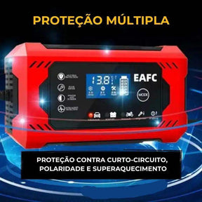 Carregador Inteligente Bateria Carro Moto Display LCD - Acellerando