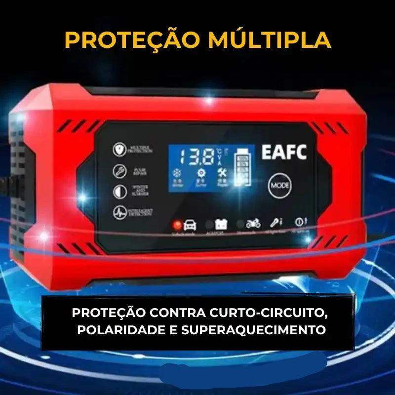 Carregador Inteligente Bateria Carro Moto Display LCD - Acellerando