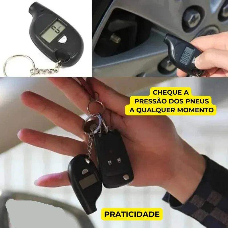 Chaveiro Medidor Pressão Digital Pneus