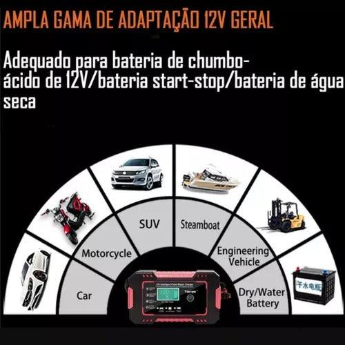 Carregador Bateria 12v Até 100 Amperes Carro Moto Caminhão