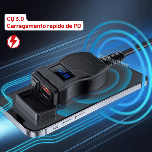 ChargePro Moto Duo: Carregador USB Dual para Motocicletas